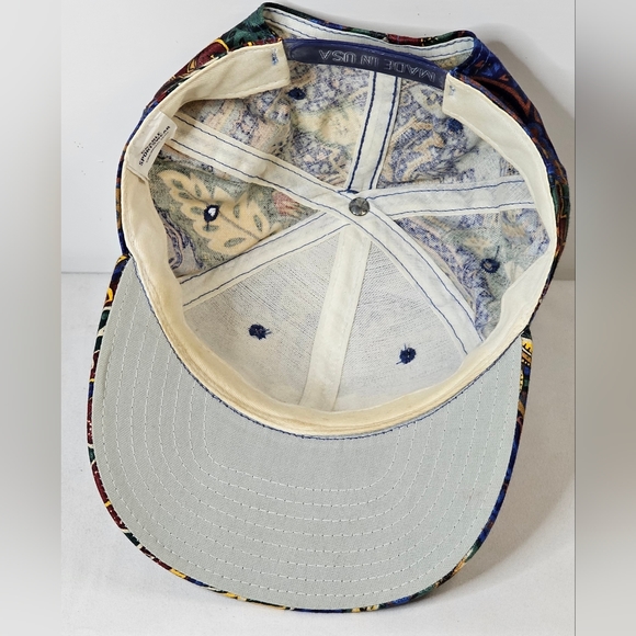 Duke Blue Devils Basketball Paisley Snapback Cap Hat Vtg Crable Sportswear Core - Picture 8 of 13